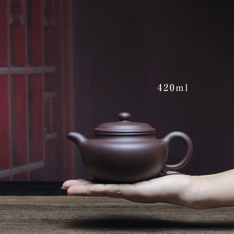 宜兴名家紫砂壶大亨仿古壶全手工姜瑛紫泥家用大号茶壶茶具420ml