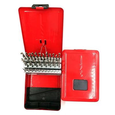 直柄麻花钻头HSS木工铝材塑料开孔白钢套装钻头钻咀1-6mm51件装