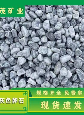 深灰色卵石工程铺路石头碎石子水磨石枯山水造景矿物庭院造景天然