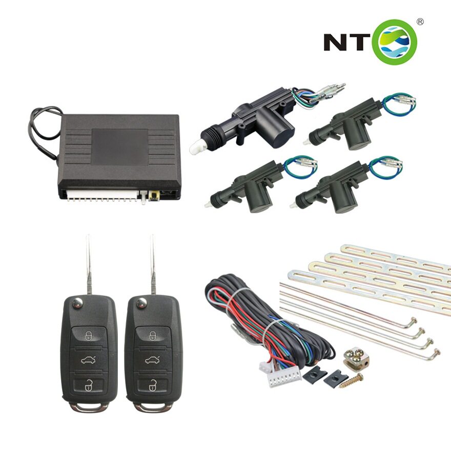 NTO汽车遥控中控系统12V门锁5/2线马达防盗报警器线枪头智能