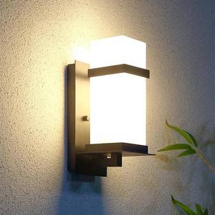 户外壁灯防水简约现代室外阳台阳光房专用灯别墅门口感应楼梯庭院