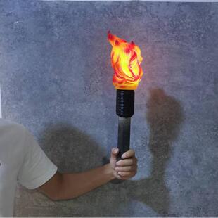 仿真电子LED火焰灯火把灯火炬灯火炬道具仿真电子我的世界