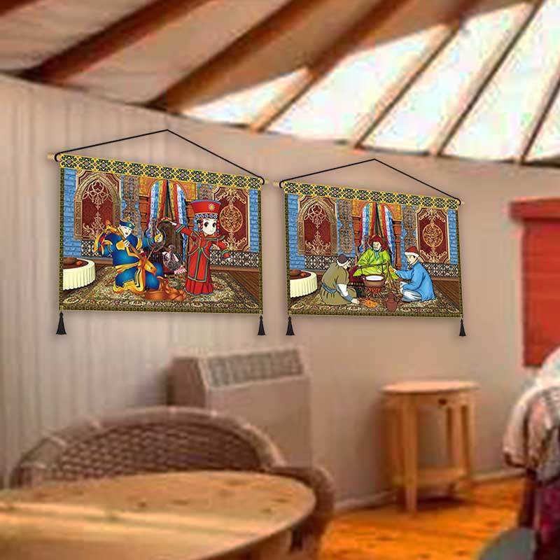 民宿客栈蒙古族人物花纹布艺装饰画客房内饰挂画挂布软装装饰布,农机/农具/农膜,其它农用工具,淘宝优惠券,粉丝福利购,淘宝优惠卷