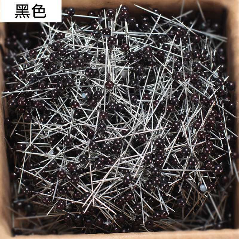 枚裁床大号彩色小号图钉珍珠珠针大头针服装内牙定位针固定针