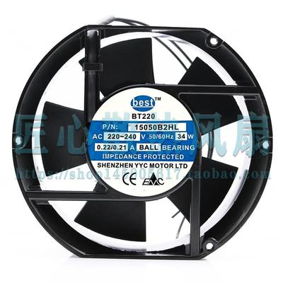 best BT220 15050B2HL AC 220V 34W 0.22/0.21A 17厘米散热风扇