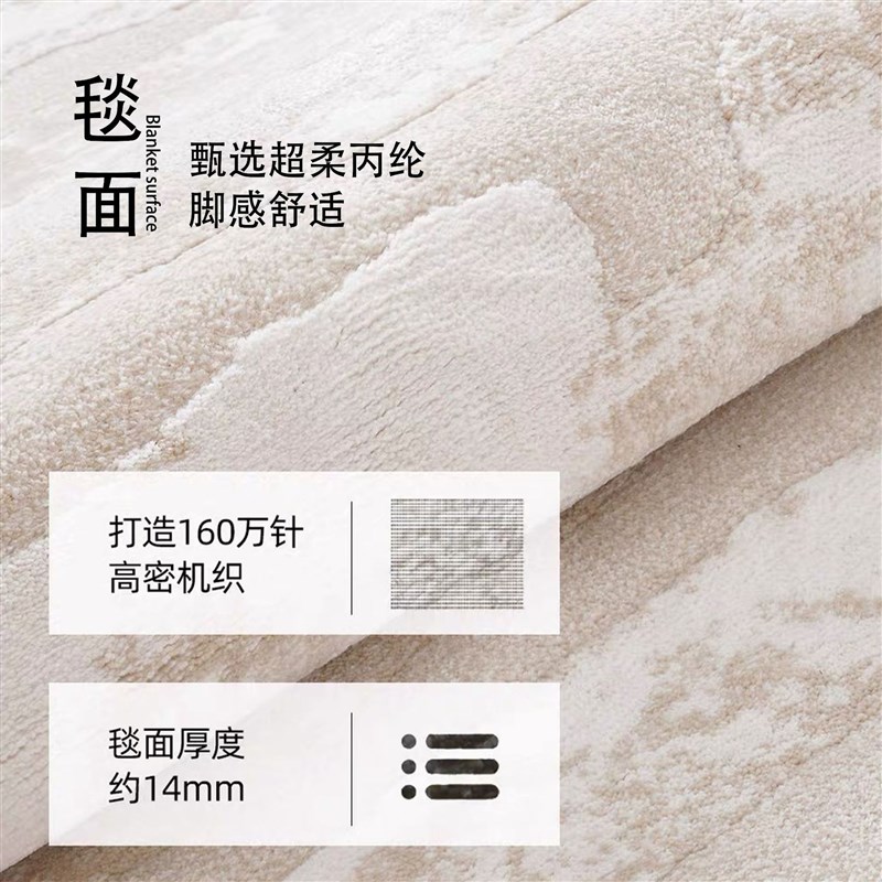 威尔顿机织防水地毯簇绒凹凸高级别墅沙发垫装饰公司样板间展示垫