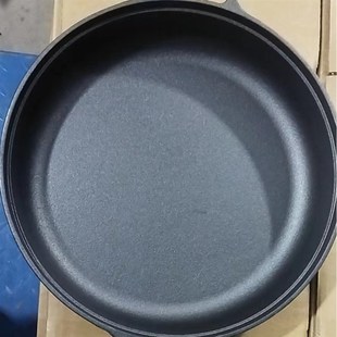 现货加厚铸铁无涂层不粘锅铁把双耳平底煎锅不糊锅水煎包烙大饼锅