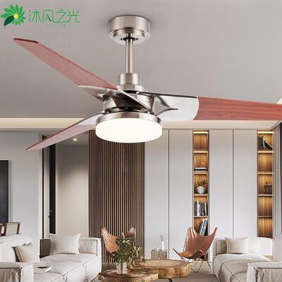 42英寸客厅吊扇灯智能家用客餐厅风扇灯大风力卧室led风扇灯