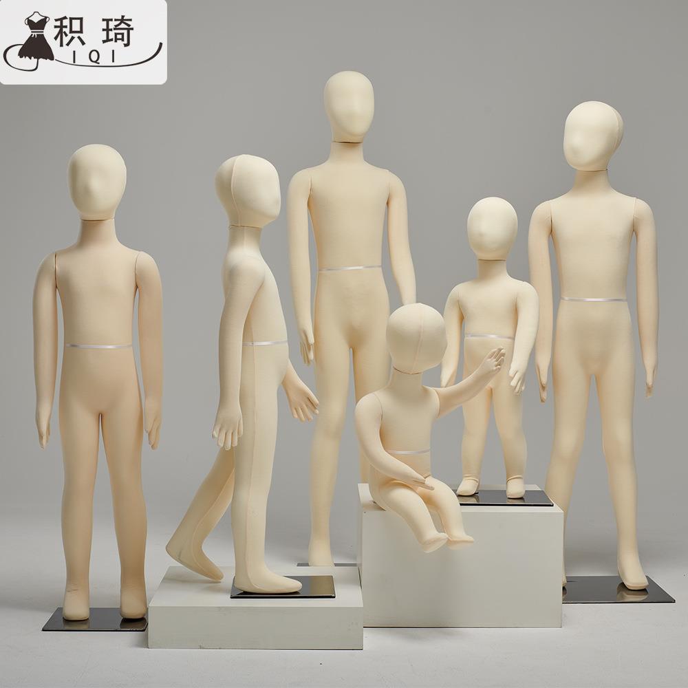软体童装店儿童模特衣服架子展示架小孩服装道具假人全身婴儿坐模
