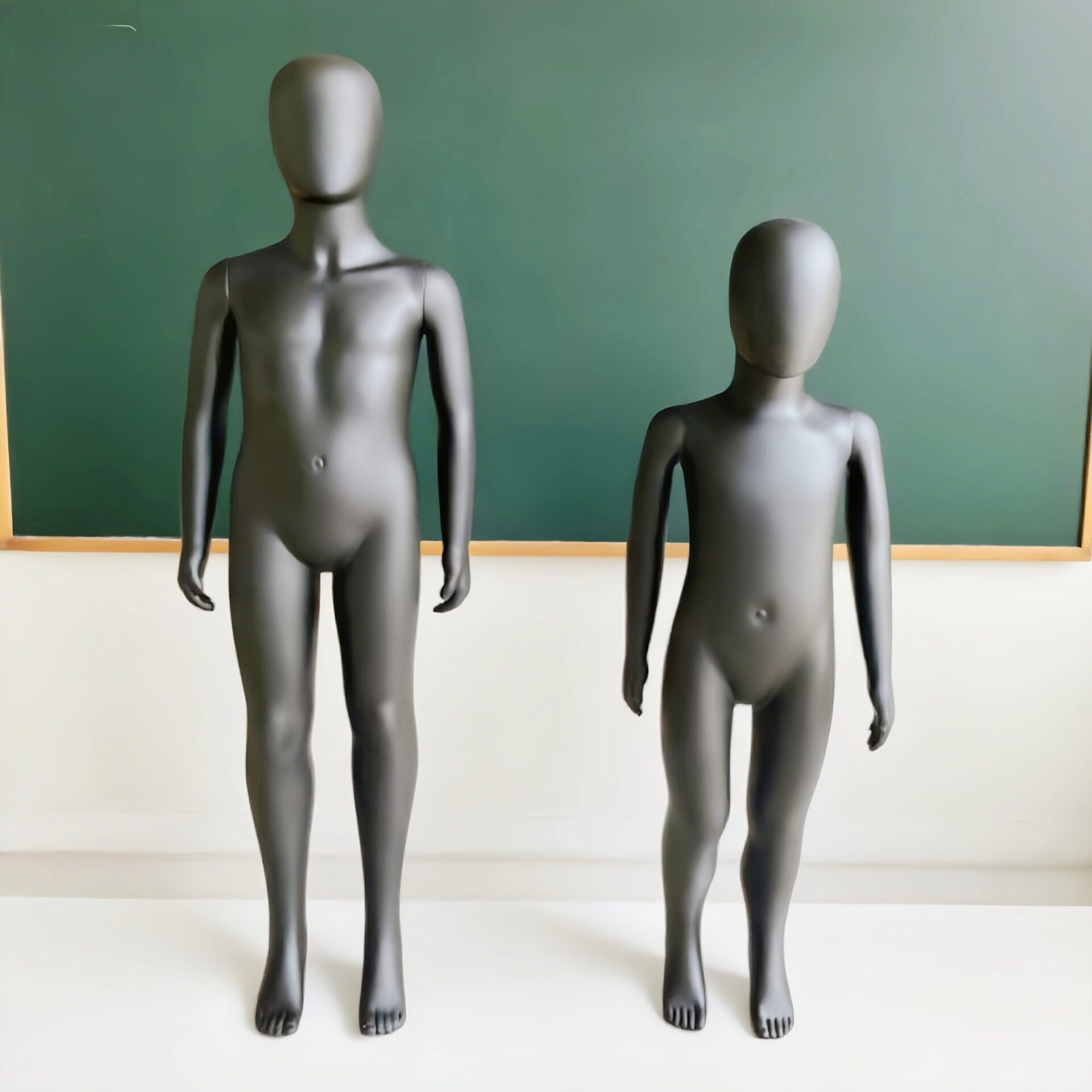 喷漆哑黑儿童全身人体小孩模特服装店假人陈列橱窗人台展示架童装