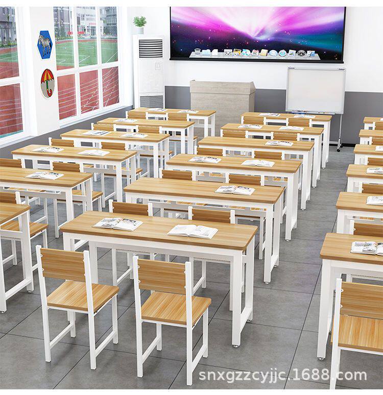 圆角书桌椅中小学生儿童培训课桌椅学习桌学校辅导班桌椅圆角课桌