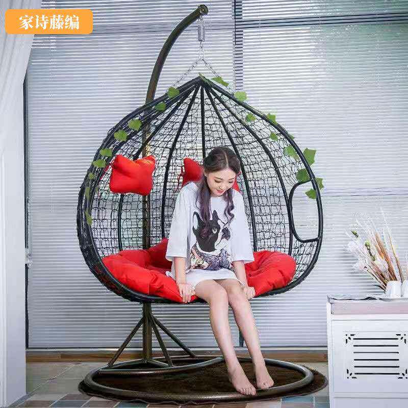 鸟巢单双人藤椅吊篮室内家用带扶手吊篮复合式弹簧大承重秋千