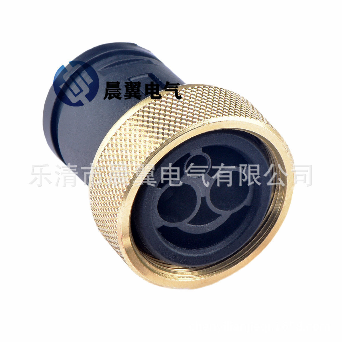 黑色2孔国产连接器防水接插件连接器100283-1