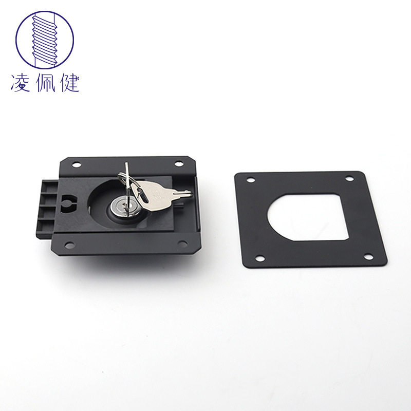 航空箱伸舌弹簧锁金属箱锁扣木箱黑色开关锁