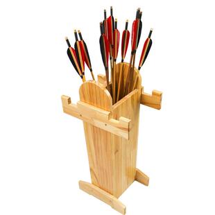 新品木制箭壶景区弓架实木箭筒落地多功能组合箭壶蓝洞ADC