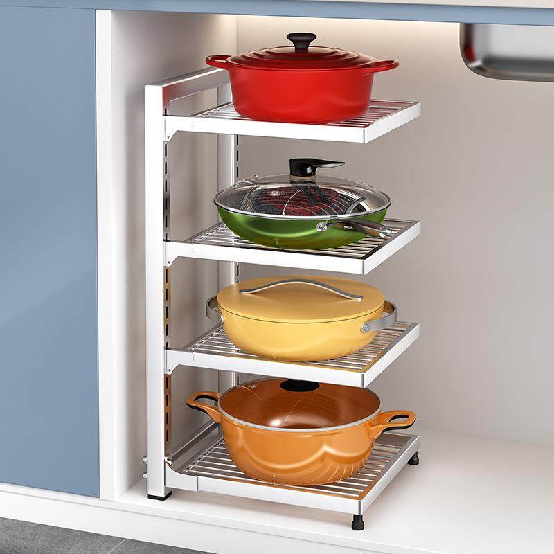 304不锈钢厨房锅架置物架家用多层锅具收纳架下水槽橱柜放锅架,收纳整理,烫衣板及配件,淘宝优惠券,粉丝福利购,淘宝优惠卷