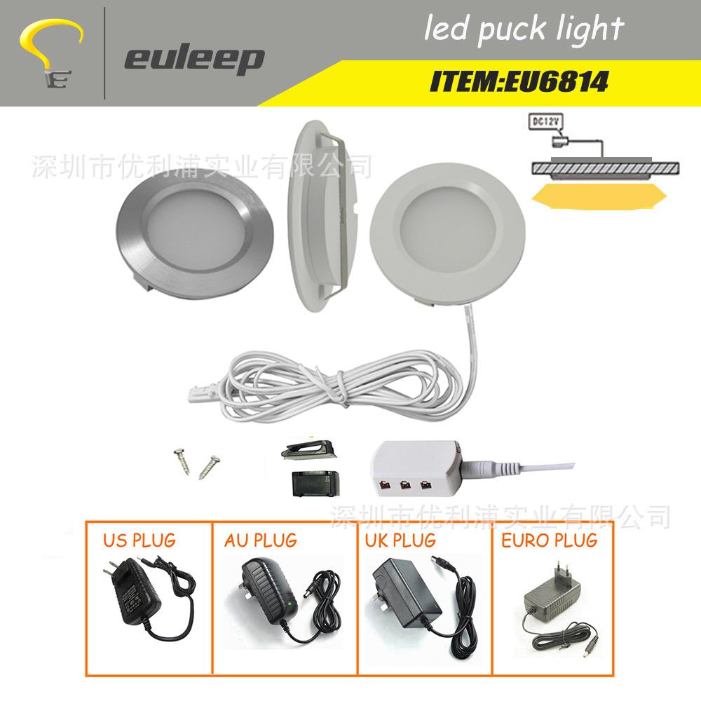 开孔50MM嵌入安装橱柜灯衣柜灯展柜led灯recessedpucklight