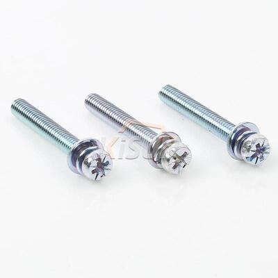 圆839柱十一字小高平螺钉5使组头合件*35用彩锌48小时盐雾试验