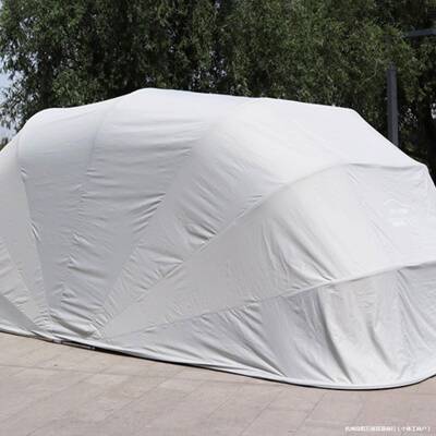 折叠车停尘车遮阳棚户半自动车棚车库动户外光HAX防罩透遮气伸移