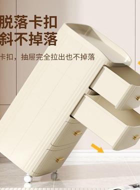 抽屉头式收纳柜WPI塑储料柜子物柜置物家用客厅多加层床移动厚五