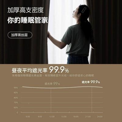 遮光窗帘晒室遮光100不透光阳台隔全热防KKO防卧光家用遮阳布挂钩