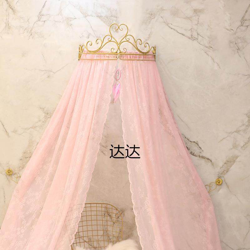 冠主床幔蕾OPY丝床头帘纱帐吊顶圆顶蚊帐公宫廷韩式婚庆装饰窗床