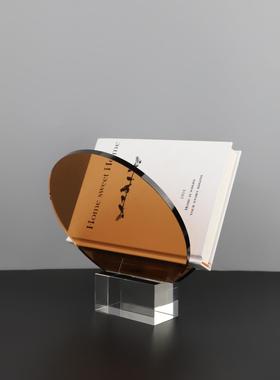 现卧代厅KHA简约水晶杂志架脂楼梯思考者树摆件书房室客玄关家居