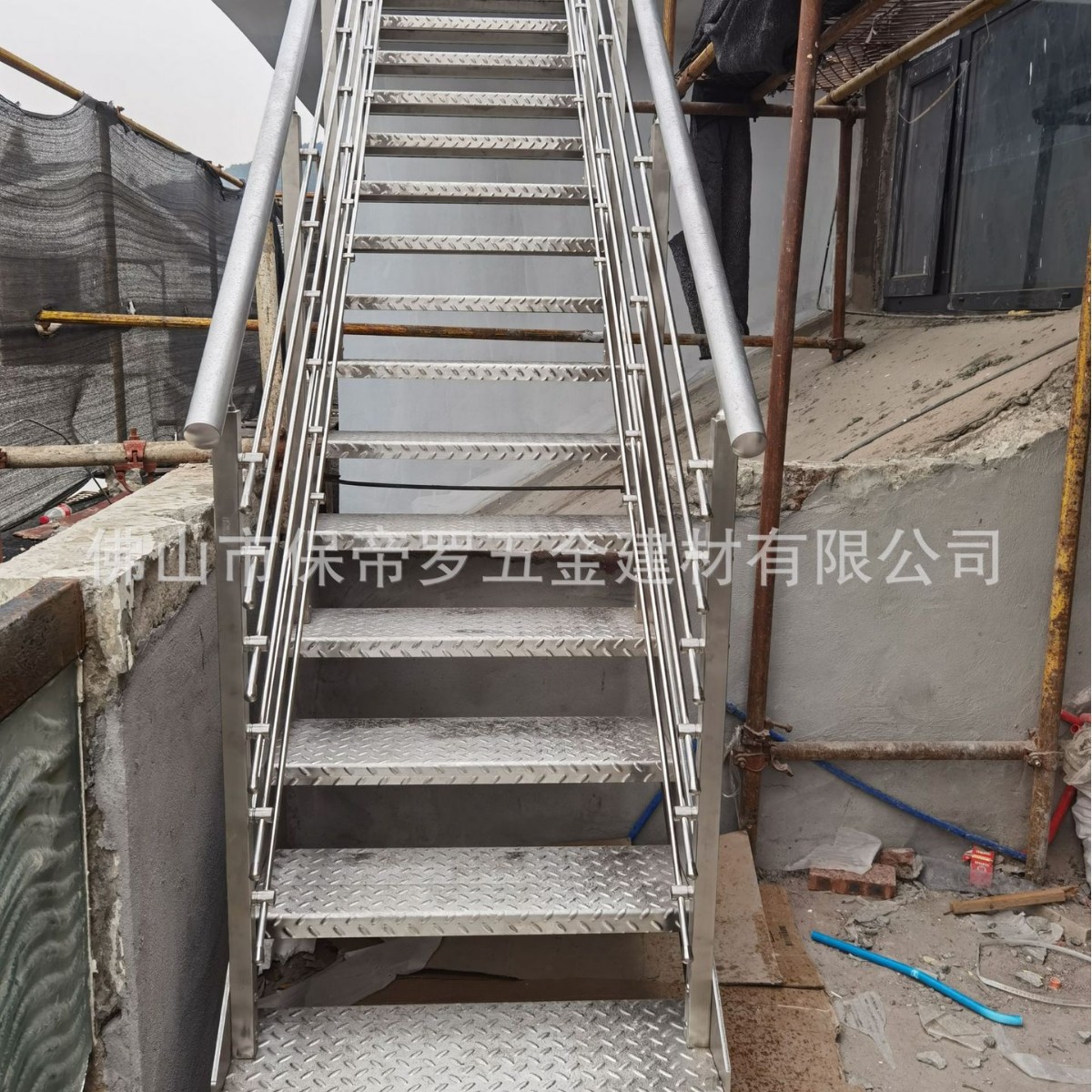 简约现代不锈钢拉丝楼梯扶手栏杆