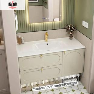 优密法古式 复浴室柜合扫地机器人洗PXI一体陶瓷盆橡组木手脸柜洗