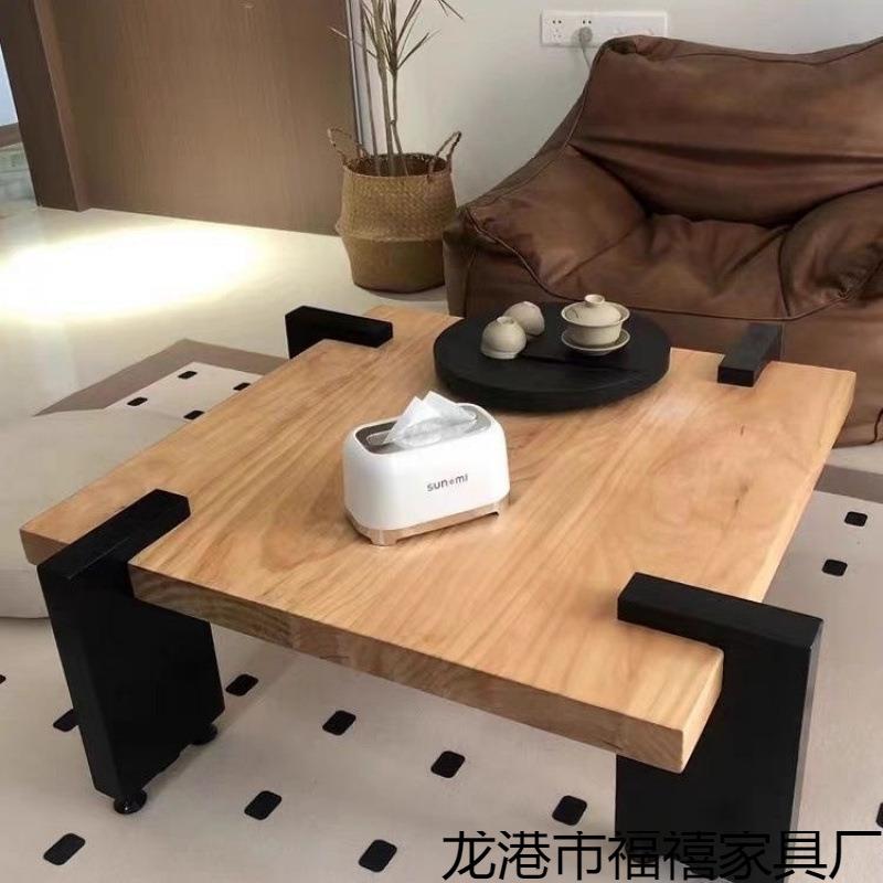 客现代日式轻奢大方方几日实木原木简约茶几桌子小F1123户型设形
