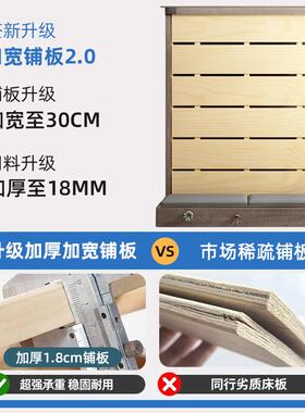 实木床米8双人床卧室出租房用大板床榻15榻米1储物床米1米CKV2单