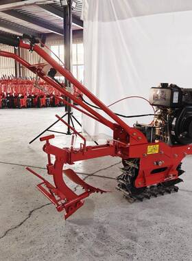 小趟型家用柴地机油手农用耘耕扶犁田机ABF链轨式大棚微耕机