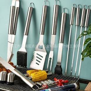 外烧烤工具套装露营DPNb户b工合具组手提袋套装不锈钢q烤具用品