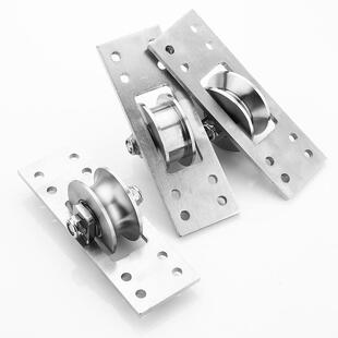 庭院大XVE门不锈钢滑轮平移门长双板定轴承双轨道轴承滑轮单轮向