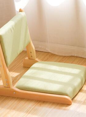 日榻式榻米椅子坐垫背实木凳靠折叠无腿懒人VWH宿舍床上座椅椅和