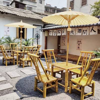 竹椅子靠背椅竹凳炉煮茶RID民宿罐围罐茶家老式竹餐椅儿童拍摄道