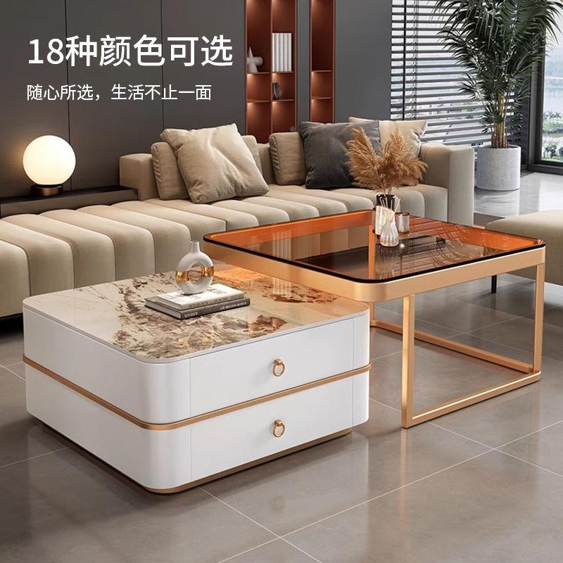 岩板几奢现代简约轻大理石茶客厅几家茶用小户型阳台意式方形00边