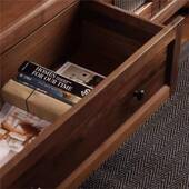 法型式 全实ION木电柜北美黑胡桃木客厅小户收纳柜美视复古式 落地