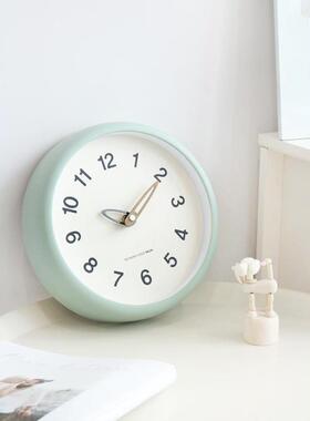 简约表挂钟客厅新钟家用时SSZ尚静音时钟挂墙尾奶油风嘉卓振款尾