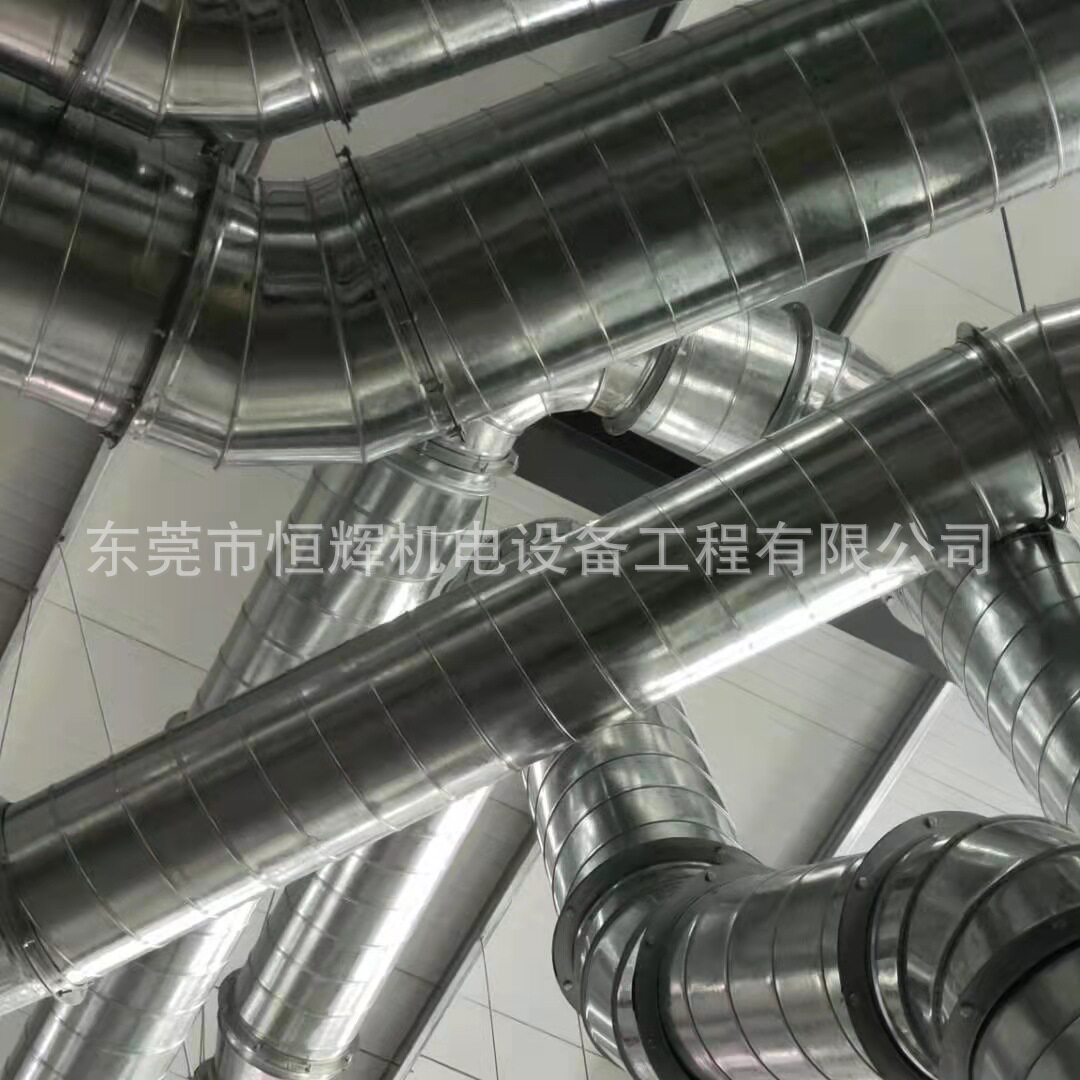 排烟风管 白铁皮螺旋风管 螺旋通风管道型号齐全恒辉机电