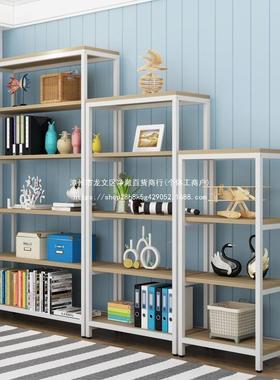 钢木书架简易铁子艺货架墙上多层置物架厅架展架QGL书柜厂示家熙