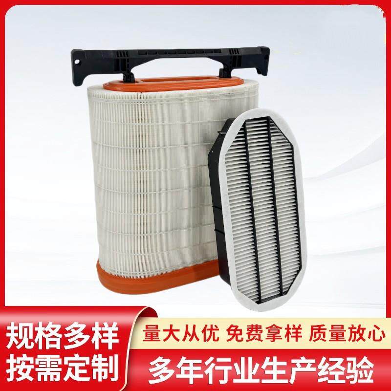 适配陕汽德龙空气滤芯新款M3000空滤X6000国六430460马力蜂窝滤芯