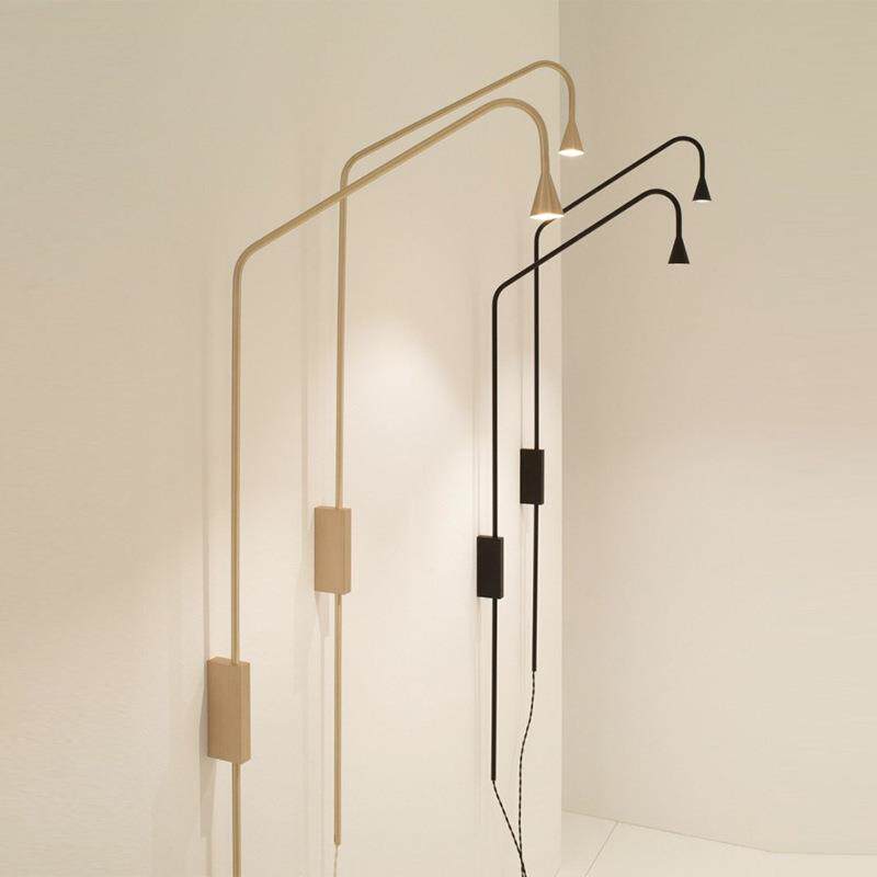 北欧现代极简风卧室床头壁灯中山灯具led床头柜客厅创意落地灯