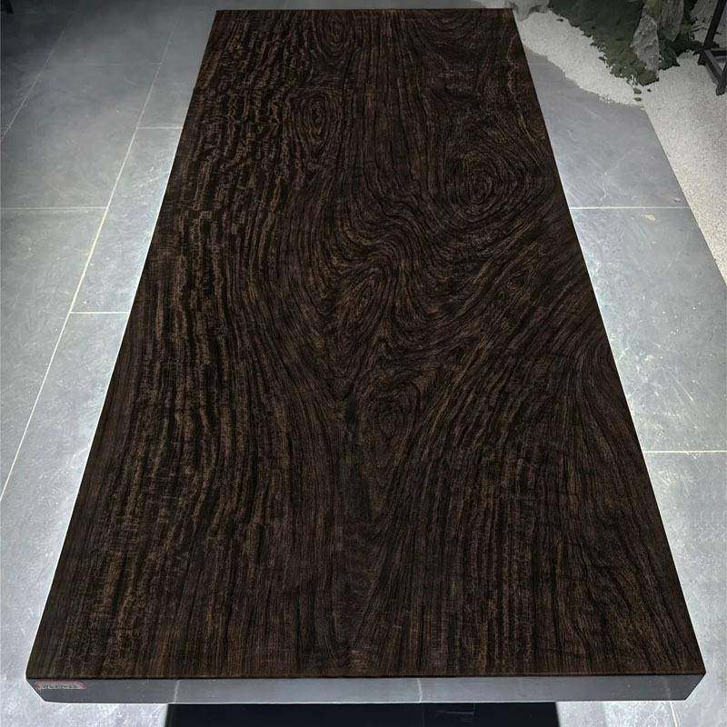 黑檀木办公桌老板桌奥坎餐桌原木整块实木大板桌茶桌全实木茶台