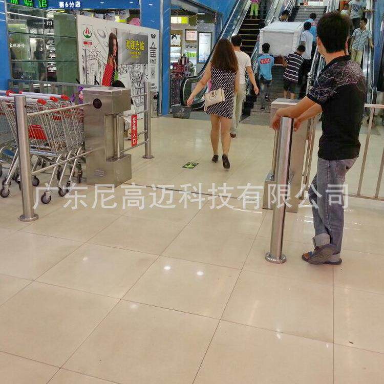供应电动单向门门禁,红外感应延时关门道匝,不锈钢立式护栏摆闸