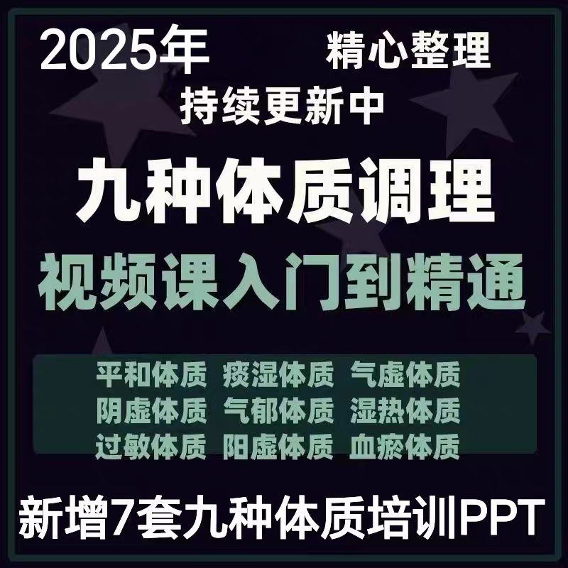 中医九种体质辨识与调理方法视频讲解教程中医辩证治疗原则课程