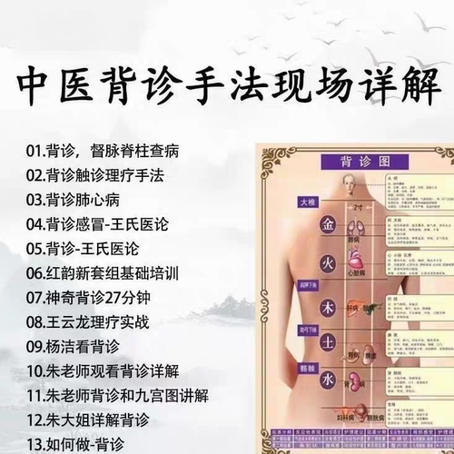 中医背诊 九玺御健操作教学 后背阳气调理 神奇背诊 大合集视频课
