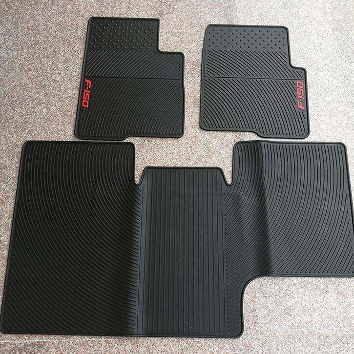 适用09-15年福特猛禽F150专用橡胶脚垫原厂款车底脚垫地毯配件