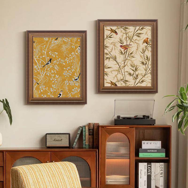 《花鸟册》法式中古风客厅装饰画复古玄关艺术壁画中国风餐厅挂画,机械设备,其他机械设备,淘宝优惠券,粉丝福利购,淘宝优惠卷