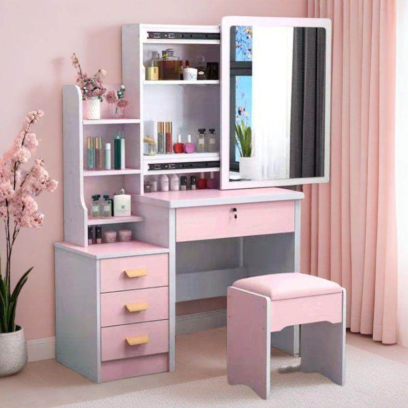 新款卧室梳妆台大容量收纳led灯镜化妆桌储物柜一体小型化妆台桌,收纳整理,烫衣板及配件,淘宝优惠券,粉丝福利购,淘宝优惠卷